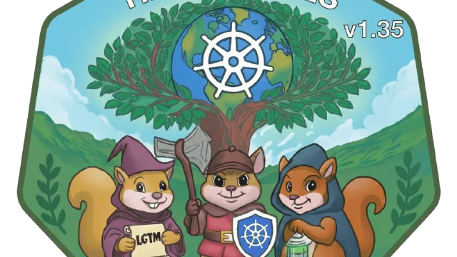 Логотип Kubernetes 1.35 - Timbernetes