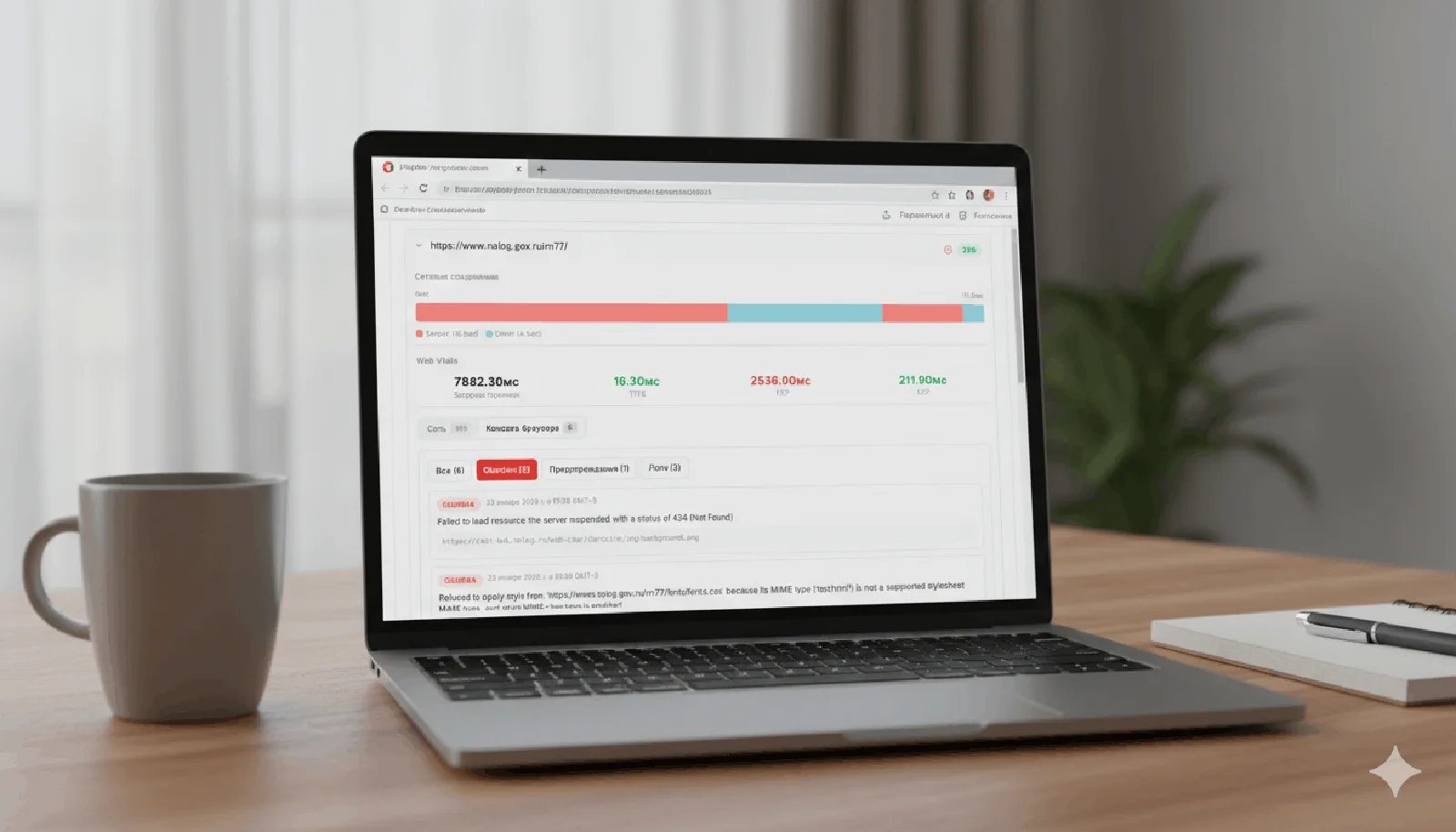 Экран ноутбука с синтетической проверкой Pingera